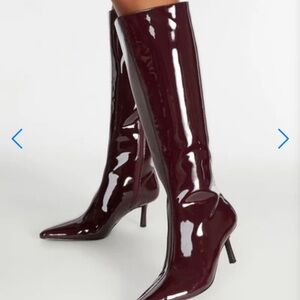 New In Box Shoe Dazzle Maroon Knee-High Boots